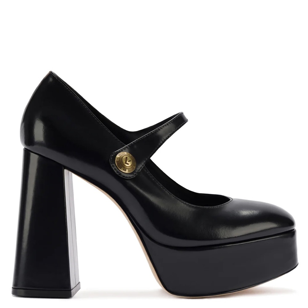 NWOT Larroude Emma Pump Black Leather Size 10